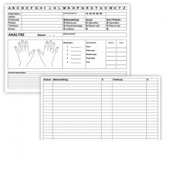 Analysekaarten nagelstyliste
