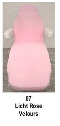 licht roze_ Tabouret zadelzit hoes Maxi  VELOURS