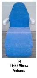 licht blauw_ Tabouret zadelzit hoes Maxi  VELOURS