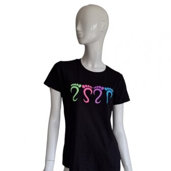 T-shirt met opdruk Multi Color Feet Nr. 08