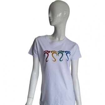 T-shirt met opdruk Multi Color Feet Nr. 09