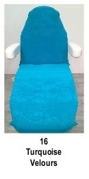 turquoise_Tabouret hoes VELOURS mini