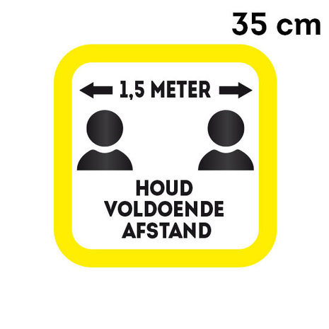 001 sticker 1,5 meter 35 cm Rood of Geel