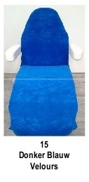 donker blauw_ Tabouret zadelzit hoes Maxi  VELOURS