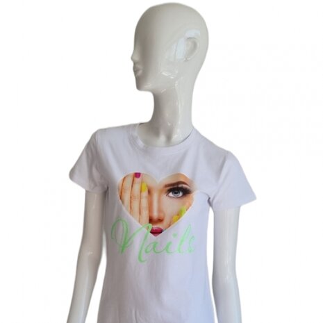 T-shirt met afbeelding Hart Nails Nr.03