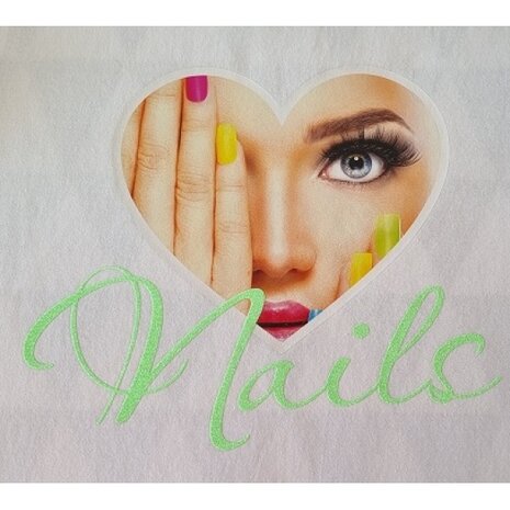 T-shirt met afbeelding Hart Nails Nr.03