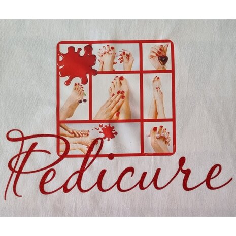 T-shirt met afbeelding Red Feet Pedicure Nr. 06