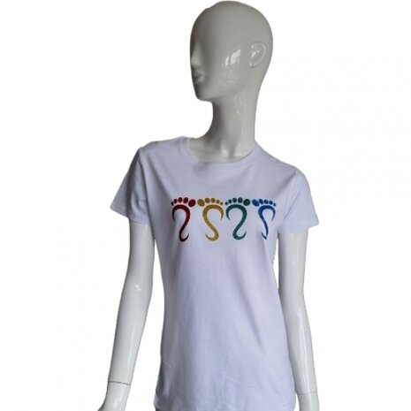 T-shirt met opdruk Multi Color Feet Nr. 09