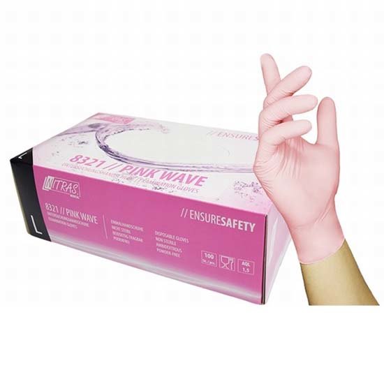 Roze Nitril handschoenen 100 stuks