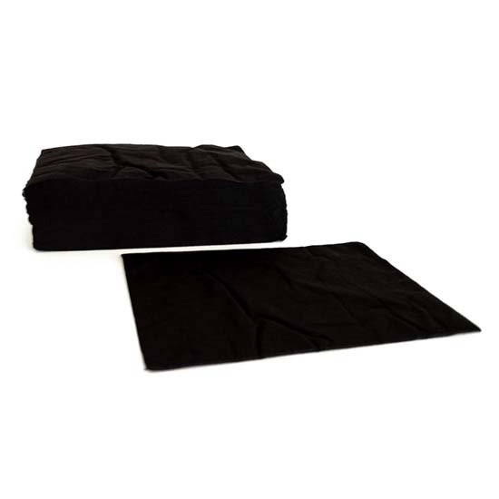 Wegwerp handdoek eco 50st: 70 x 50 zwart
