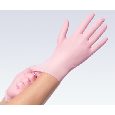 Nitril Handschoenen: Roze 100st