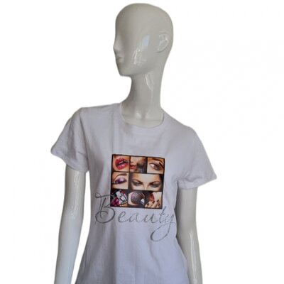 T-shirt met afbeelding Make-up Beauty Nr. 01