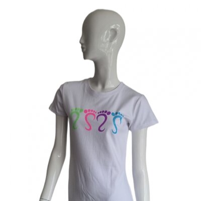 T-shirt met opdruk Multi Color Feet Nr. 08