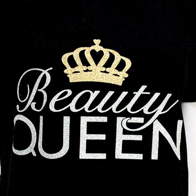 T-shirt met opdruk Beauty Queen Nr. 02