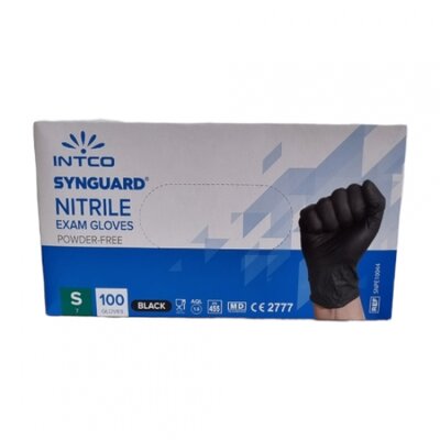 Nitril Handschoenen: Zwart 100st (Synguard)