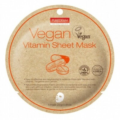 Vegan Vitamine - 3 in 1 Vliesmasker